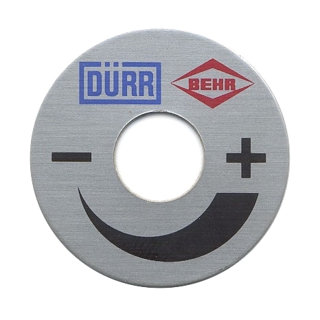 Rond with sub-eloxal printing
