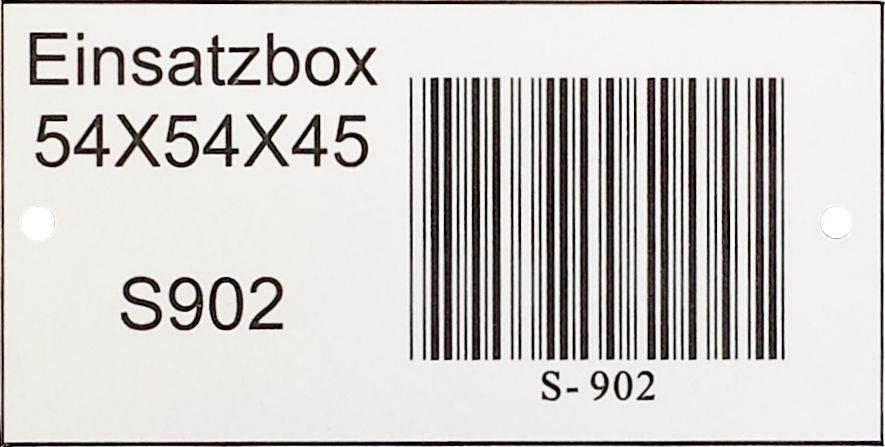 Barcode-Typenschild