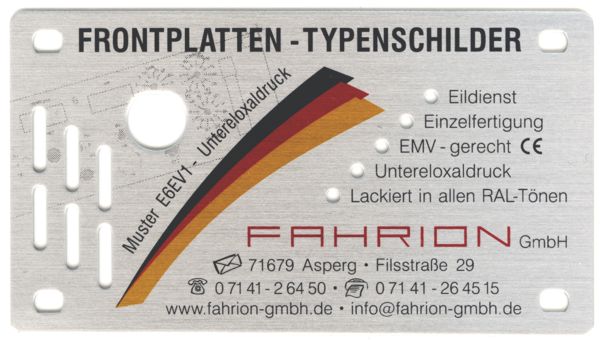 Muster-Visitenkarte im Untereloxaldruck